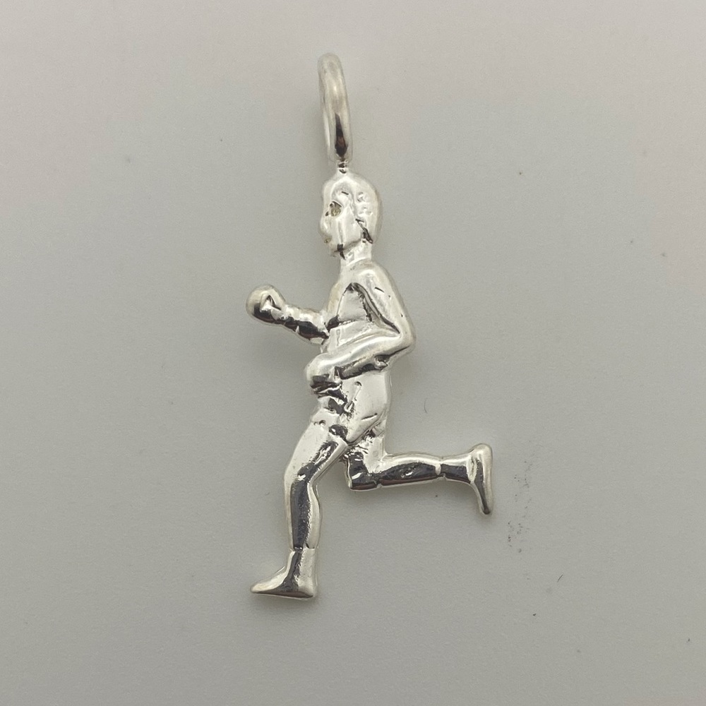 Sterling Silver Track/Cross Country Runner Charm - Picture 1 of 1